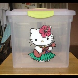 Hawaiian Hello Kitty Hand Painted Large Container