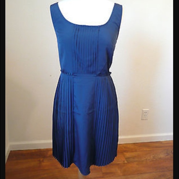 SOLD-Lauren Conrad blue pleated dress