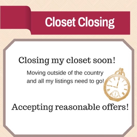 Closet closing this Sunday!!!