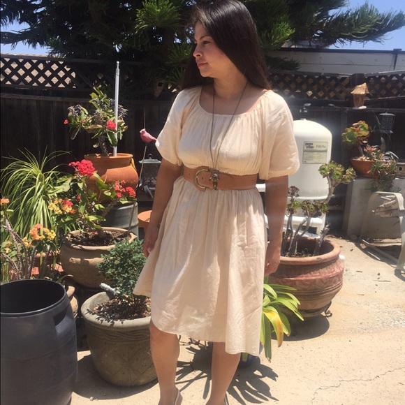 Beige Prairie Shift Dress