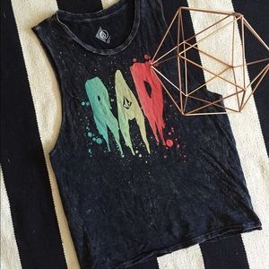 Volcom charcoal RAD sleeveless tee