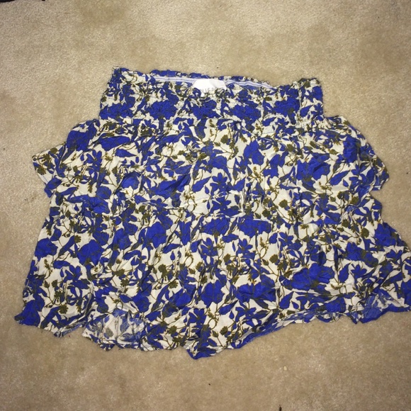 Floral ruffle skirt
