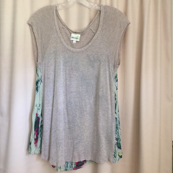 Anthropologie knit& printed top - Picture 1 of 3