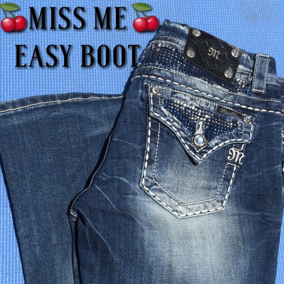 Miss Me Denim - 🍒RePosh- Miss Me Easy Boot with über bling!🍒