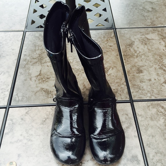 Black Patent leather boots