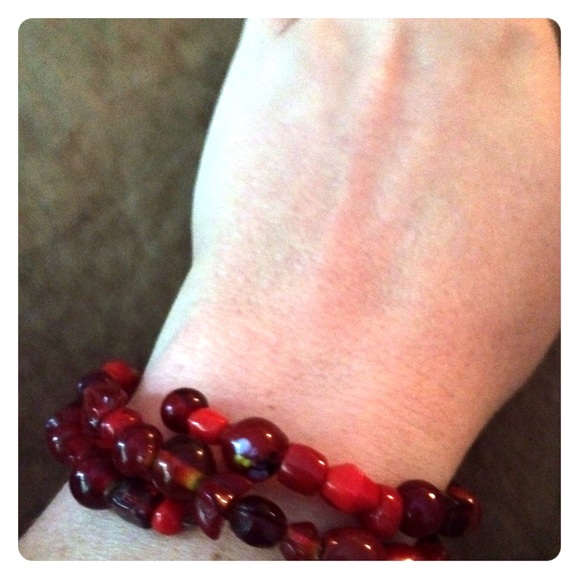 Red bead bracelet or necklace