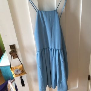 Blue Tie back dress American Apparel