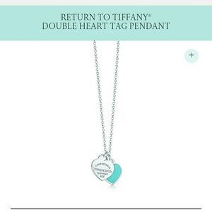 Return To Tiffany Double Heart Tag Pendant 💙