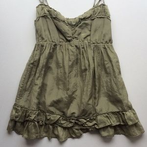 Abercrombie and Fitch Silk Ruffled Cami Tank