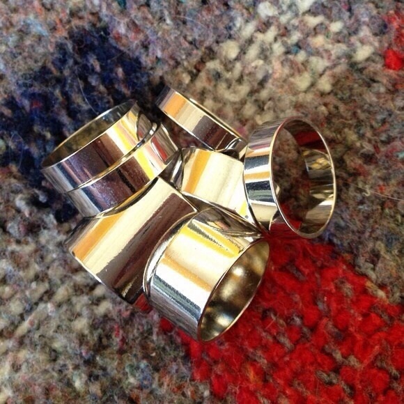 Midi Finger Shield Smooth Bands Xerces Ring Set 8 - Picture 2 of 2