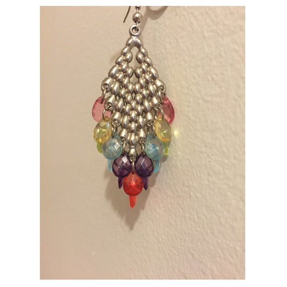 Dangly colorful beaded earrings!