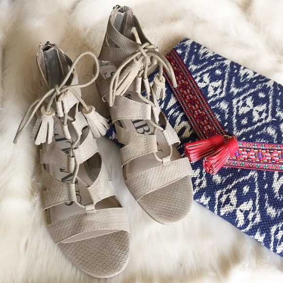 Sand Cut-Out Wedge Gladiator Sandals
