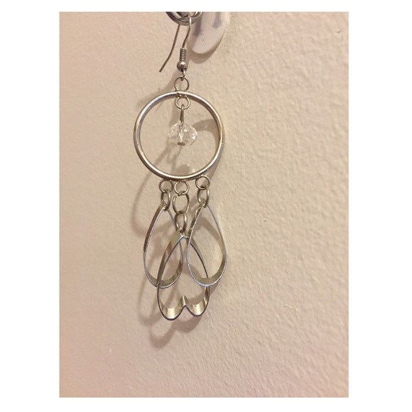 Long silver dangly earrings!