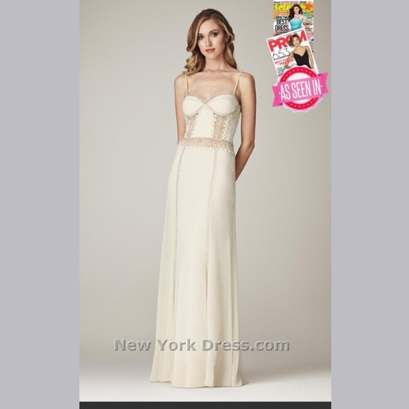 Mignon ivory formal gown