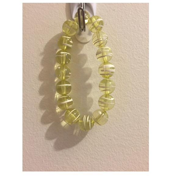 Lime green/ Neon yellow beaded bracelet