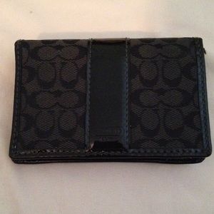 Black Coach signature wallet/cardholder