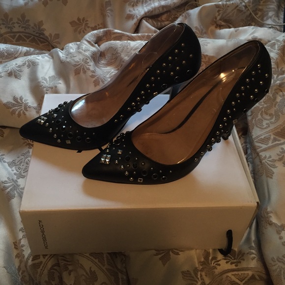 ALDO Leather High-Heels with Studs