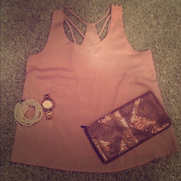 Blush silky top