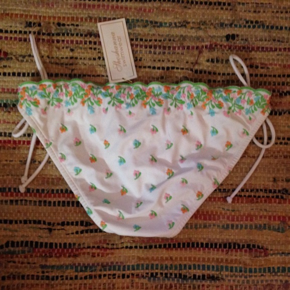NWT Shoshanna embroidered white bikini bottom - Picture 2 of 2