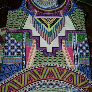 Piece Print high-low top