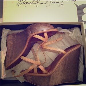 Elizabeth and James Hazel wedges in original box