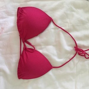 Pink hollister bikini top