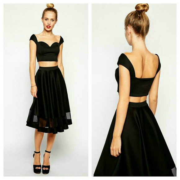 Reduced price asos petite bardot crop top