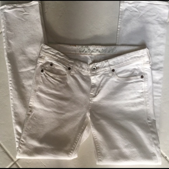 Madewell rail straight white jeans