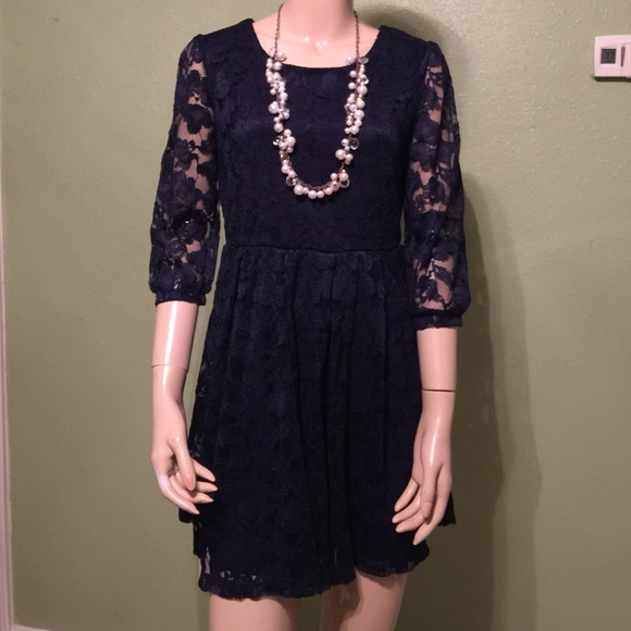 Navy Blue Lace dress