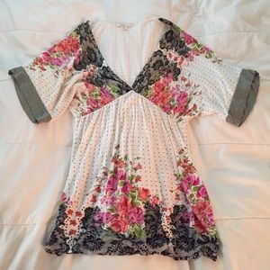 SOLD!!  Cute, flow-ey, light wearing bohemian top