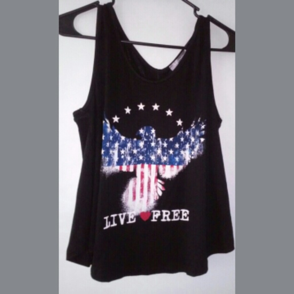 New Black Sleeveless Top - Live Free