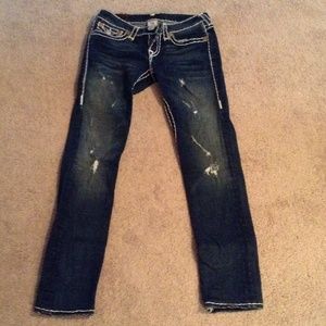Distressed True Religion Skinny Jeans
