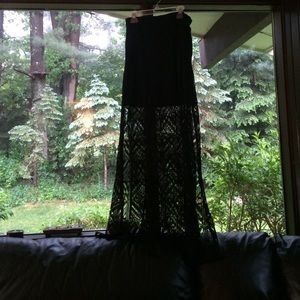 NWT Black Crochet H&M Maxi Skirt