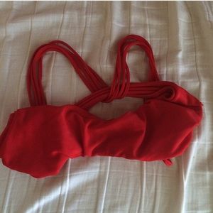 red akela swim strings top