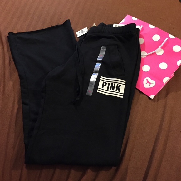 NEW Pink Victoria secret black xs boyfriend pants