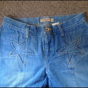 Star Pocket Bell Bottom Flare Jeans