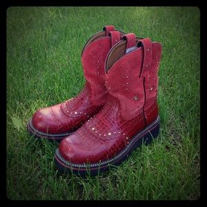 Cute red cowgirl boots