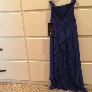 Royal blue dress with tags from Bebe.