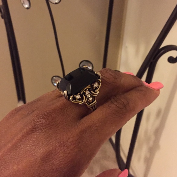 Costume jewelry black ring