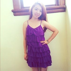 {Lovely lilacs} ruffle mini dress!