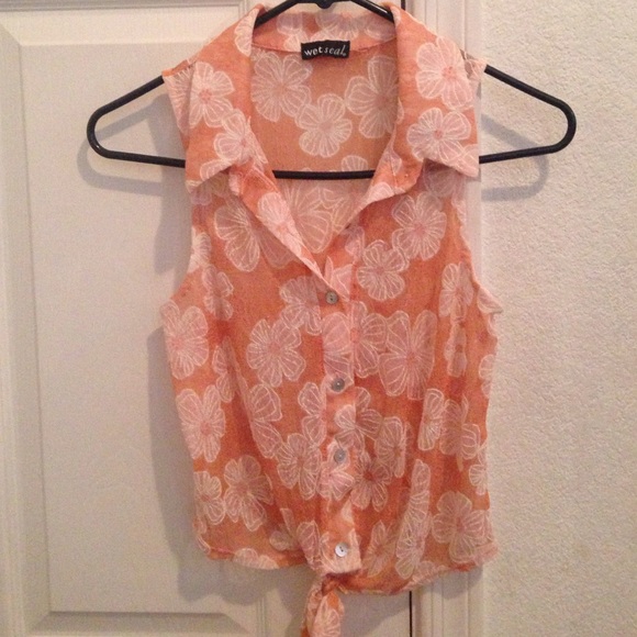 Sheer Wet Seal Crop Top