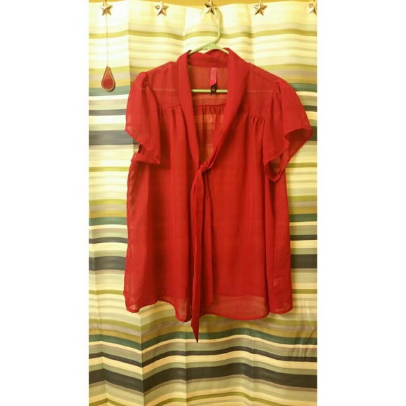 SOLD. Red blouse - Picture 1 of 4