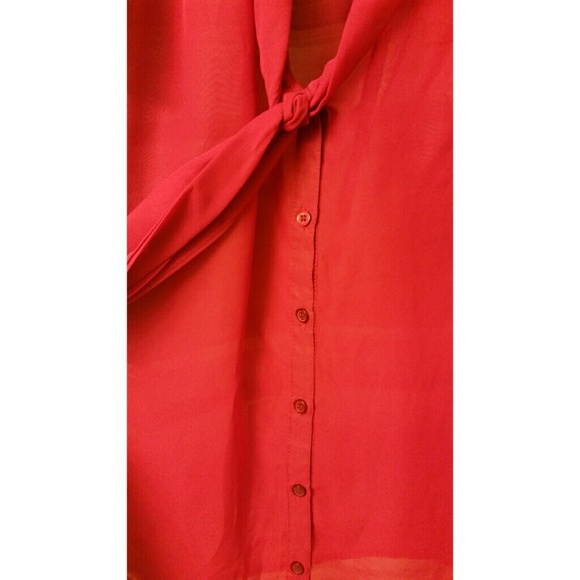 SOLD. Red blouse - Picture 3 of 4