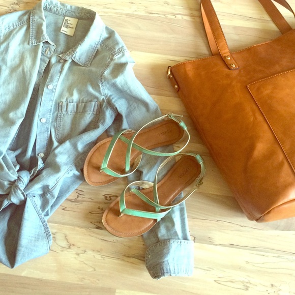 Mint sandals.