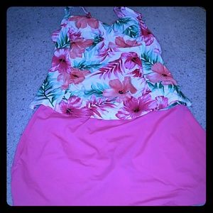 Pink tankini set