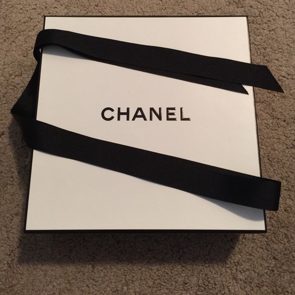 Chanel keepsake box with black ribbon