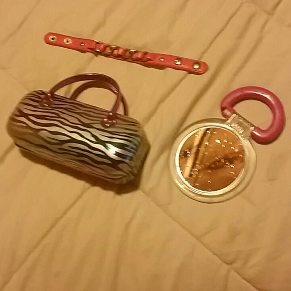 Bracelet mirror and walllet
