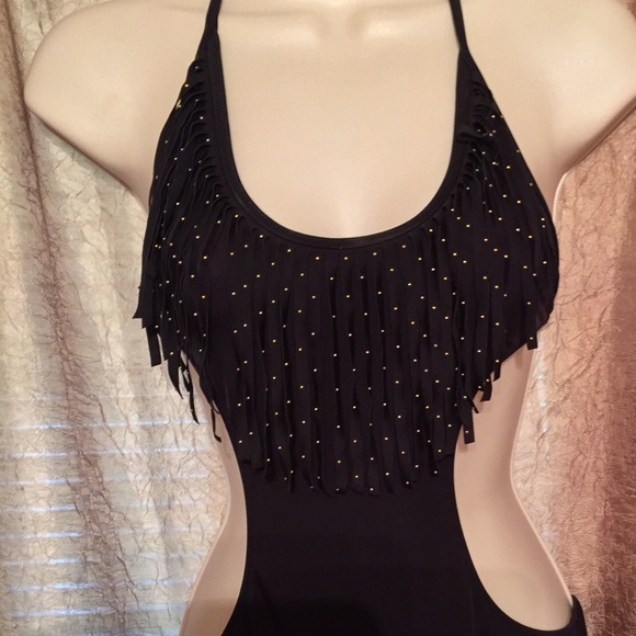 ~~***SOLD***~~VS Black Fringe Monokini - Picture 2 of 2