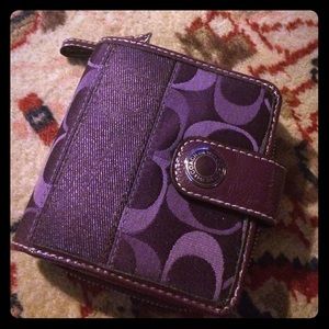 Purple coach wallet