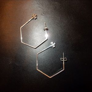 Silver Tory Burch Earrings